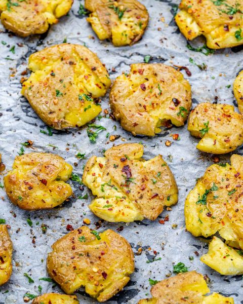 Crispy Smashed Potatoes | Clean Food Crush