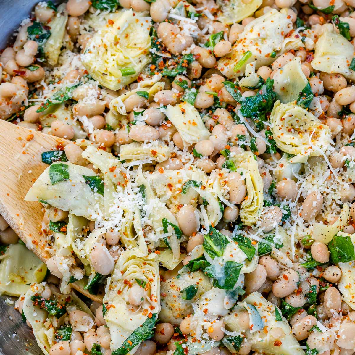 Spinach Artichoke Cannellini Beans