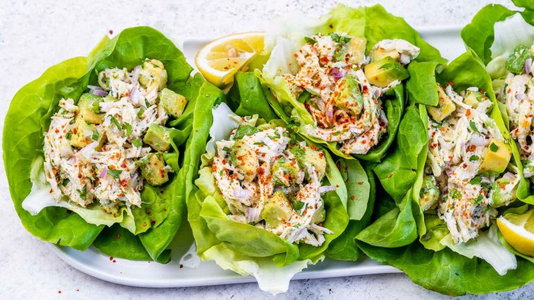 Avocado Chicken Lettuce Wraps | Clean Food Crush