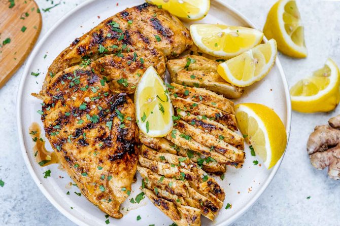 Grilled Juicy Ginger-Lemon Chicken | Clean Food Crush