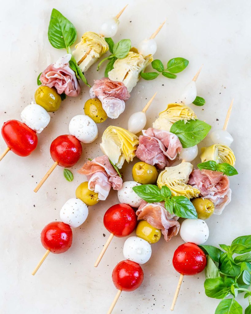 Antipasto Party Skewers | Clean Food Crush