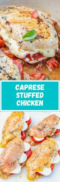 Caprese Stuffed Chicken Breasts | Clean Food Crush