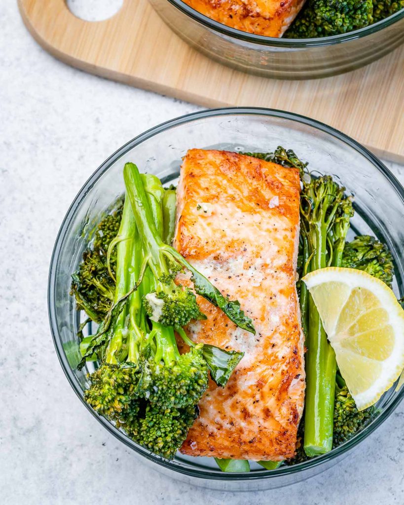 Sheet Pan Roasted Salmon + Broccolini | Clean Food Crush