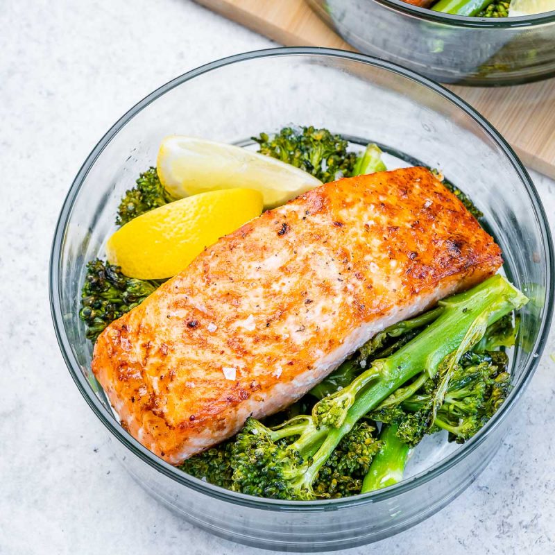 Sheet Pan Roasted Salmon + Broccolini | Clean Food Crush