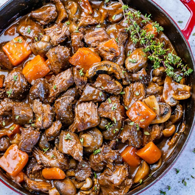 Braised Beef & Mushrooms | Clean Food Crush