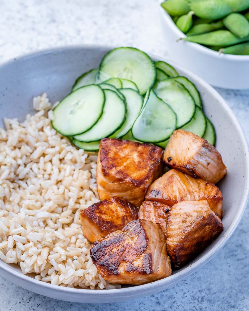Cold Lunchbox-Friendly Salmon Bowls | Clean Food Crush
