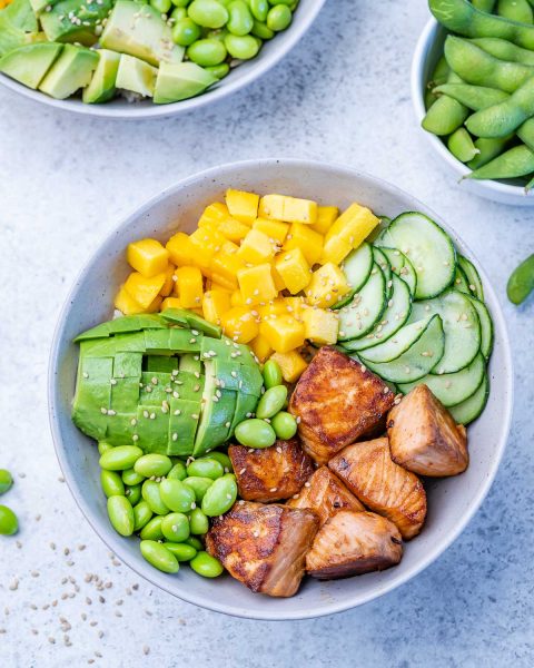 Cold Lunchbox-Friendly Salmon Bowls | Clean Food Crush