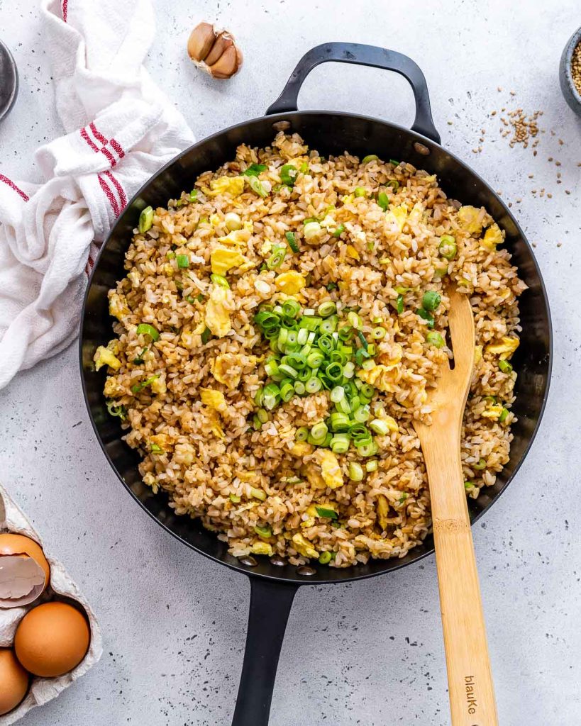 Japanese-Inspired Garlic Fried Rice | Clean Food Crush