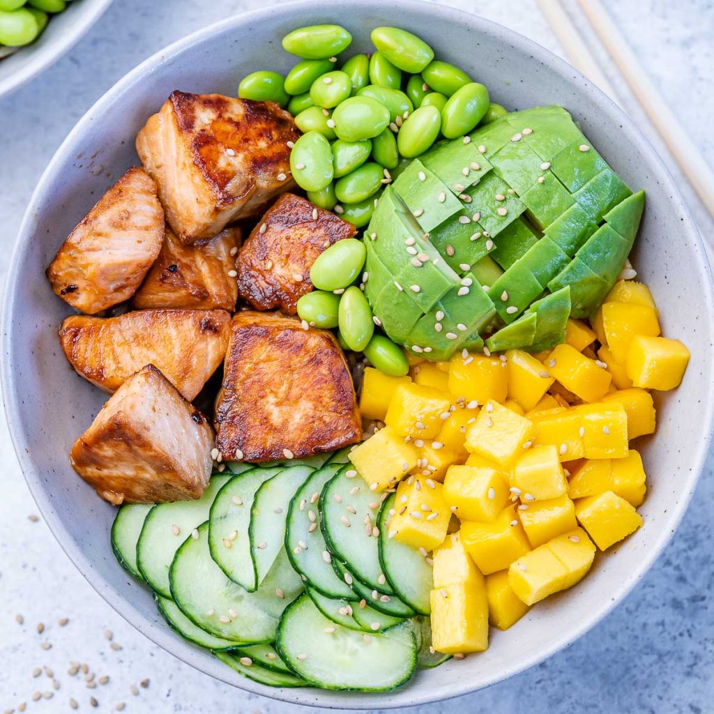 Cold Lunchbox-Friendly Salmon Bowls | Clean Food Crush
