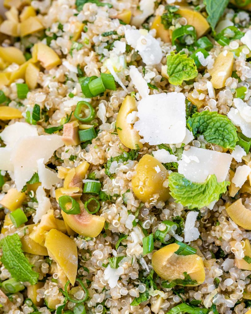 Quinoa + Olive Herbed Salad Clean Food Crush