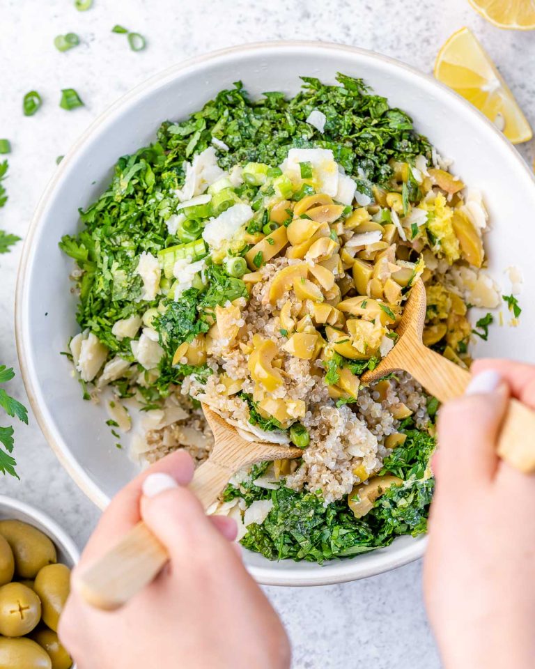 Quinoa + Olive Herbed Salad Clean Food Crush
