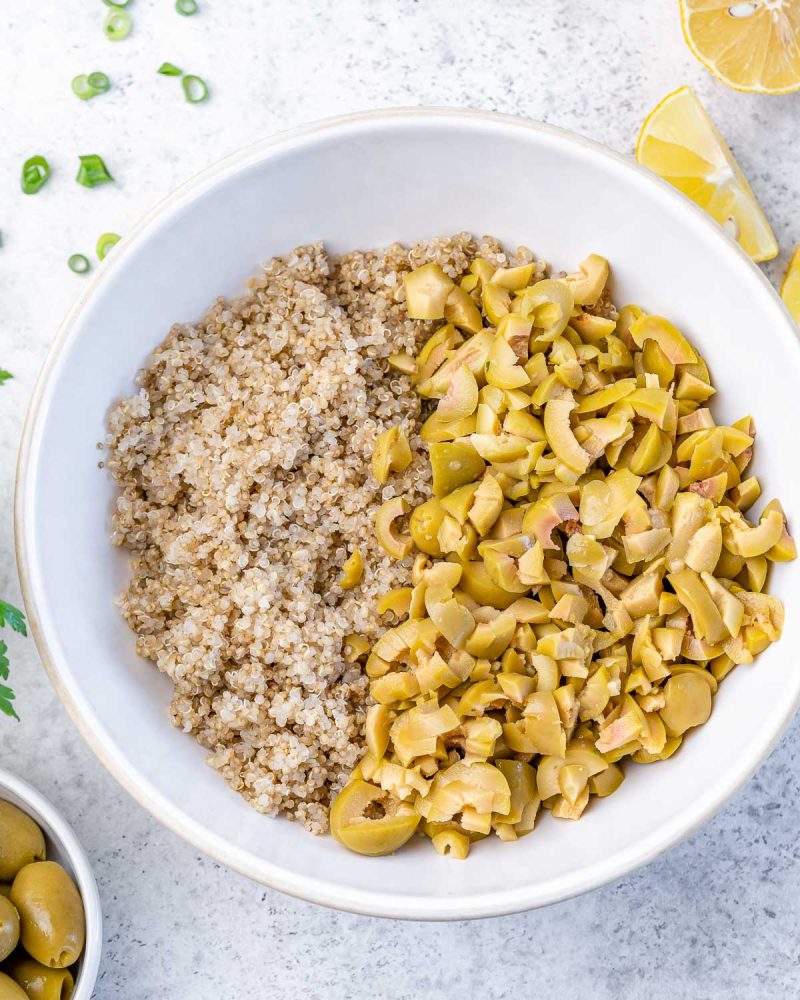 Quinoa + Olive Herbed Salad Clean Food Crush