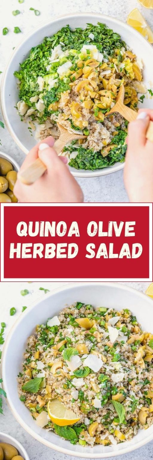 Quinoa + Olive Herbed Salad Clean Food Crush