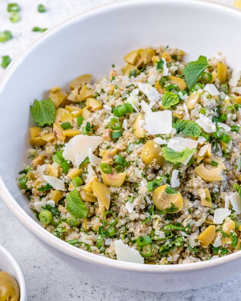 Quinoa + Olive Herbed Salad | Clean Food Crush