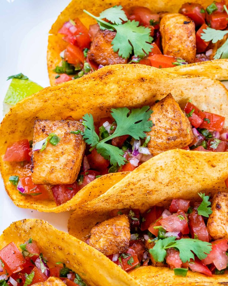 Easy Flavorful Salmon Tacos Clean Food Crush