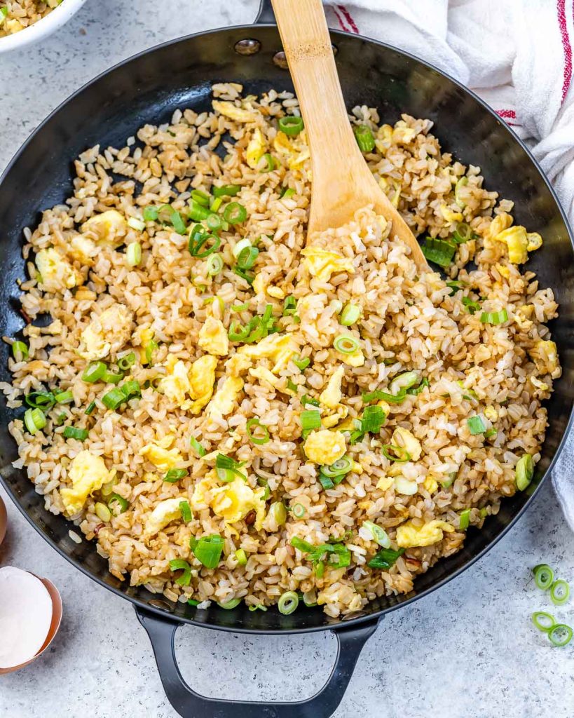 Japanese-Inspired Garlic Fried Rice | Clean Food Crush