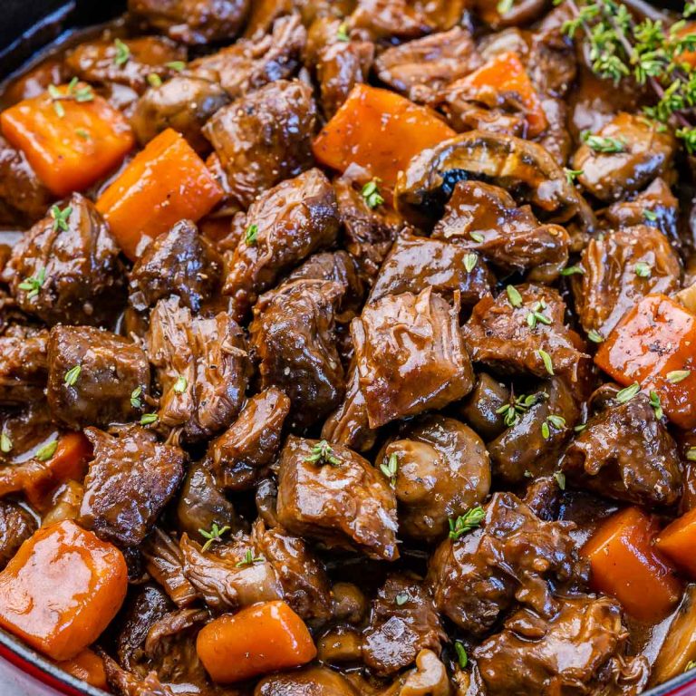 Braised Beef & Mushrooms | Clean Food Crush