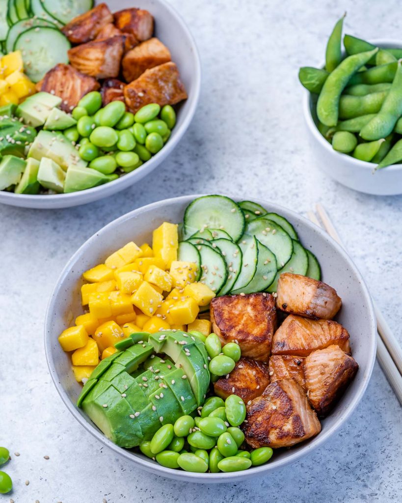 Cold Lunchbox-Friendly Salmon Bowls | Clean Food Crush