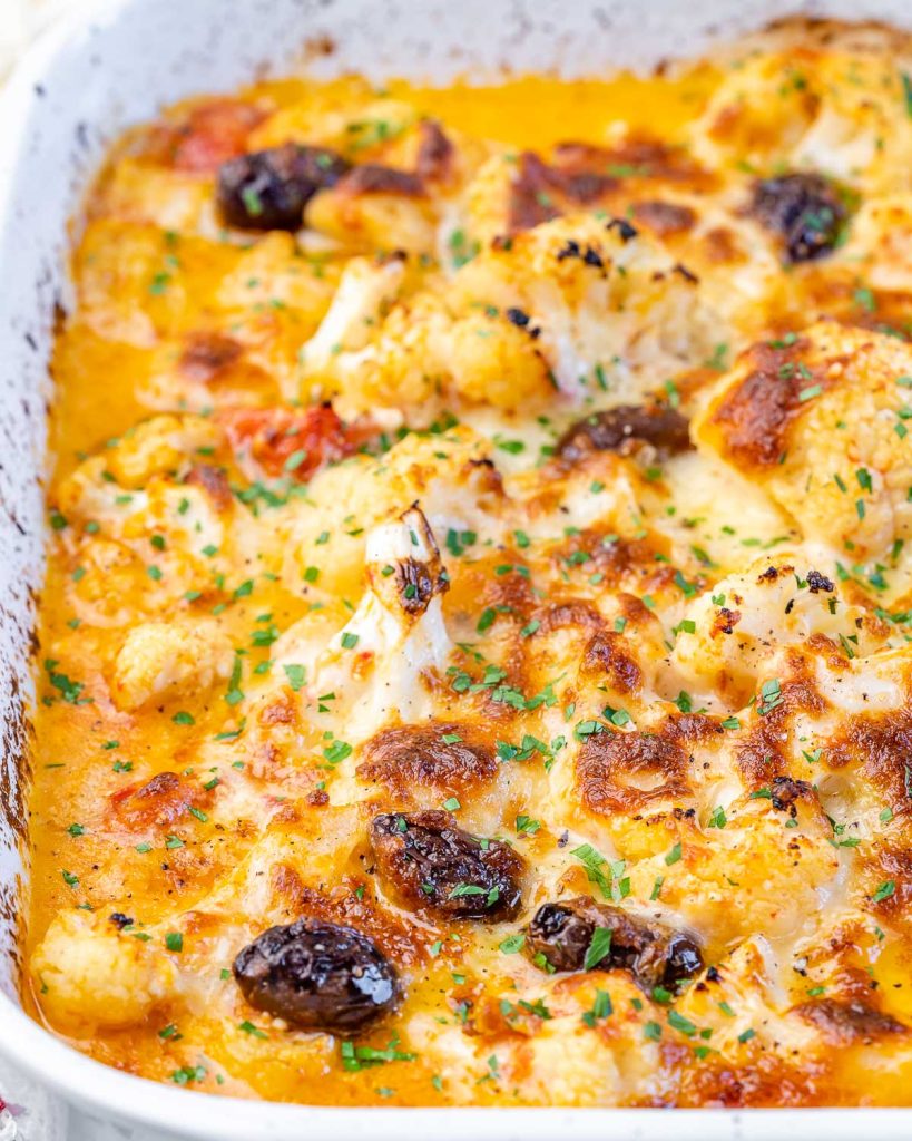 Greek-inspired Baked Feta & Cauliflower | Clean Food Crush