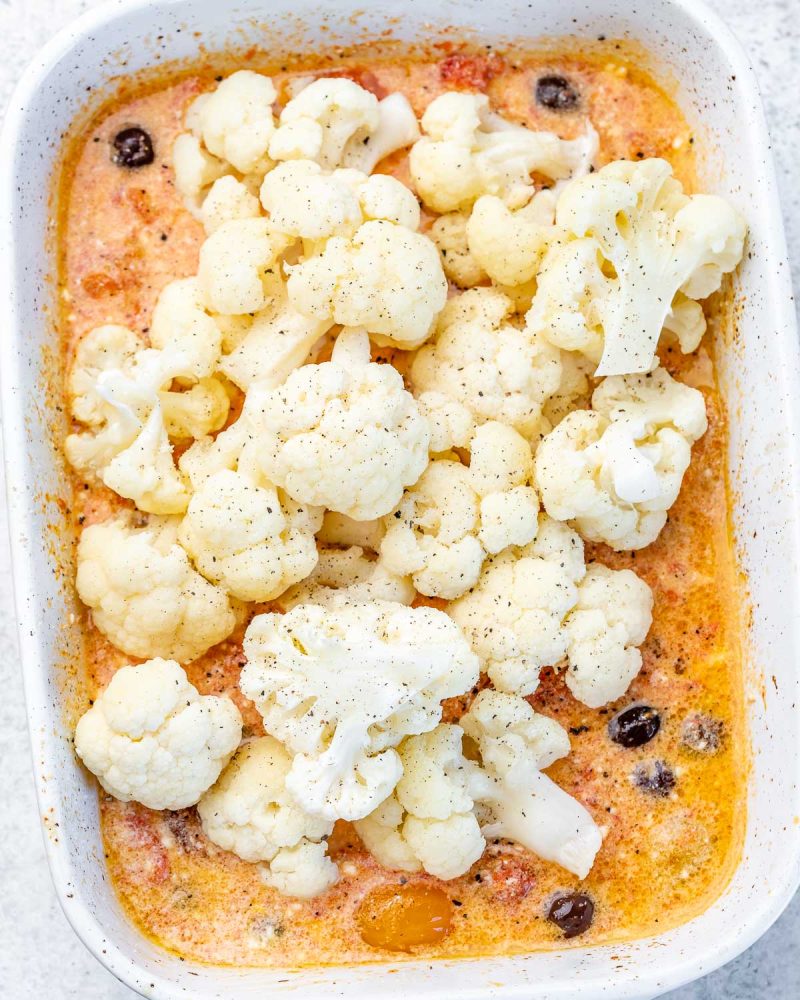 Greek-inspired Baked Feta & Cauliflower | Clean Food Crush