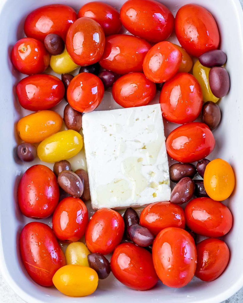 Greekinspired Baked Feta & Cauliflower Clean Food Crush