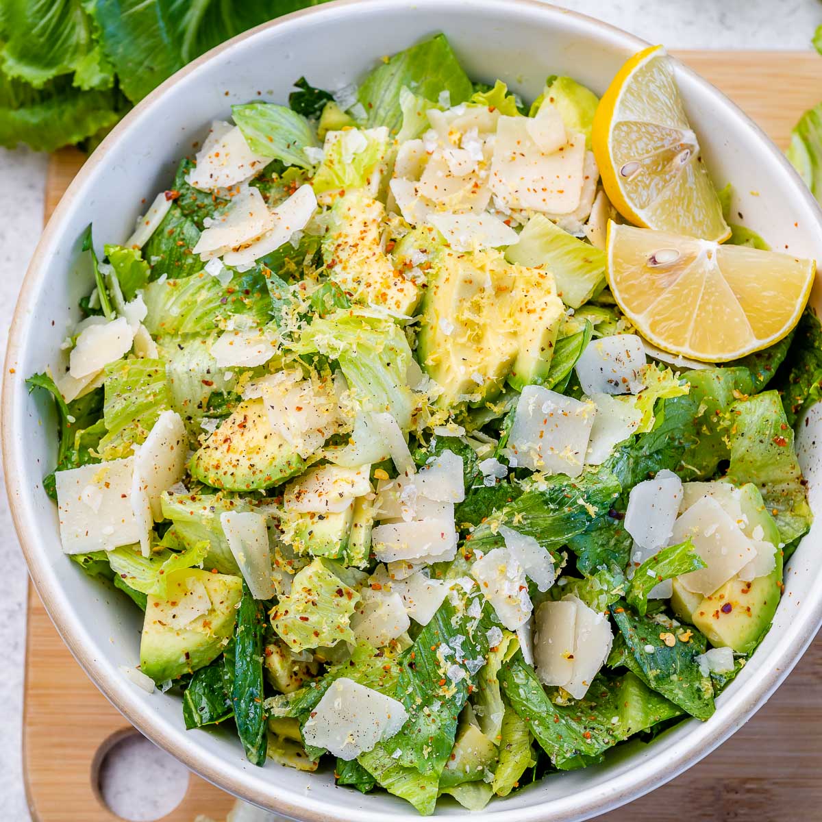 Easy Green Salad with Lemon Parmesan dressing - Simply Delicious