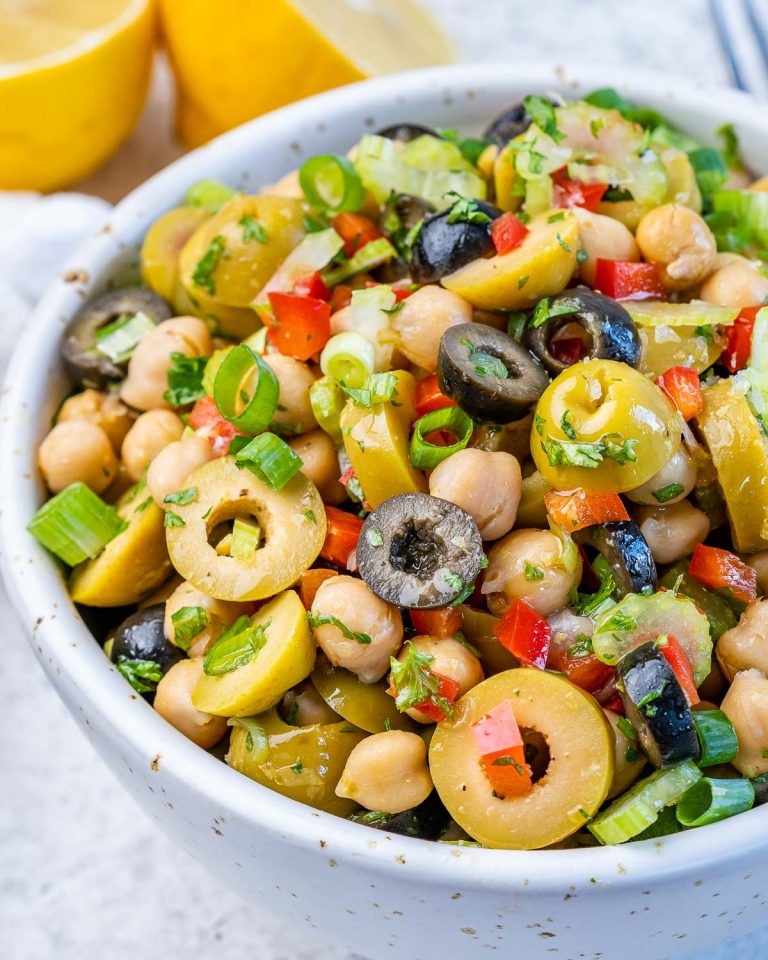 [VIDEO} Lemony Chickpea + Olive Chopped Salad | Clean Food Crush