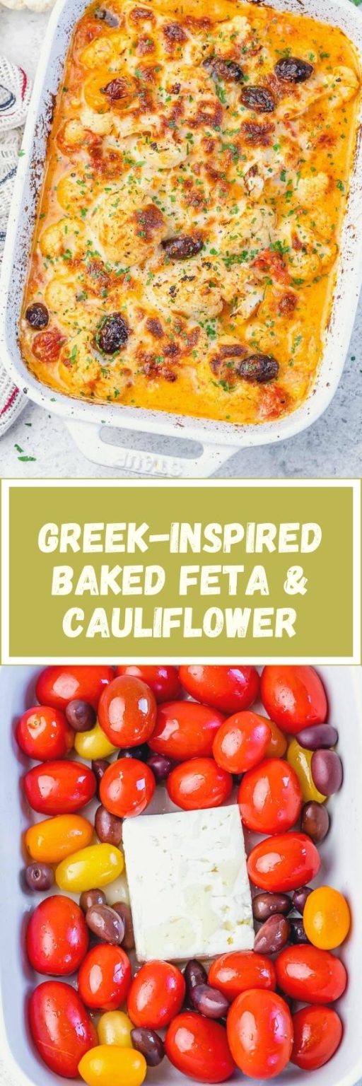 Greek-inspired Baked Feta & Cauliflower | Clean Food Crush