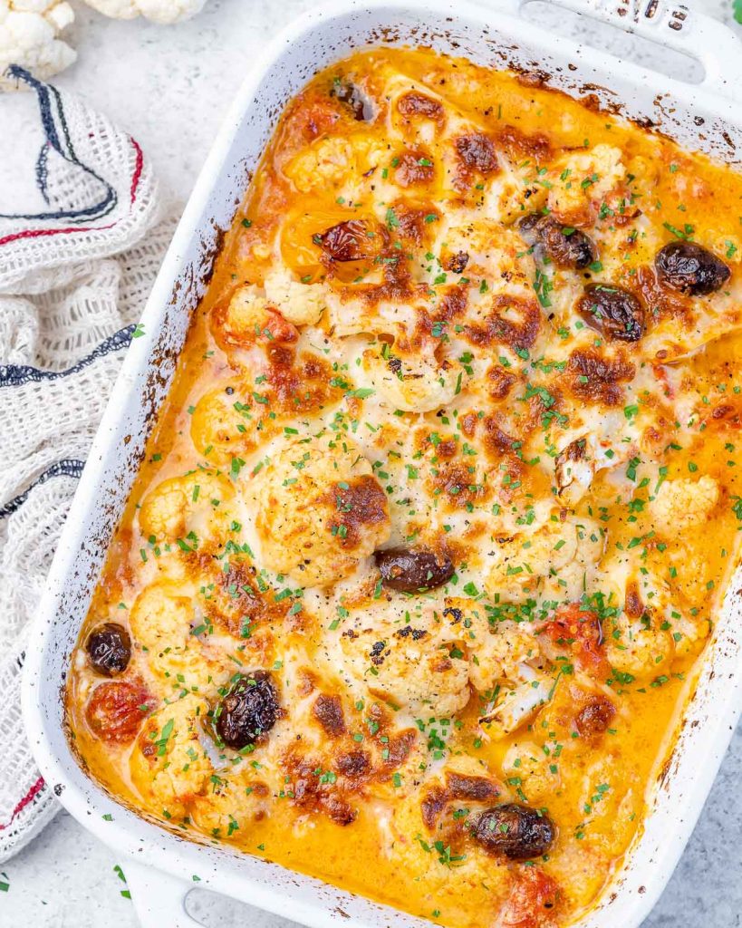 Greekinspired Baked Feta & Cauliflower Clean Food Crush