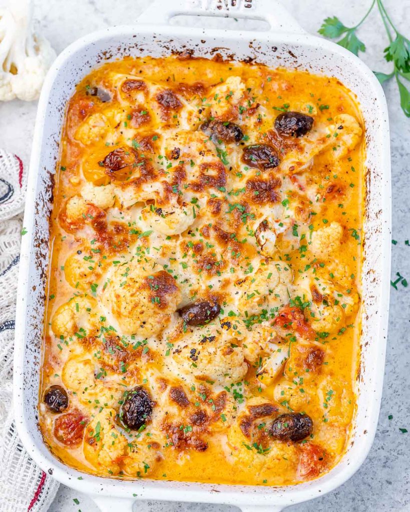 Greekinspired Baked Feta & Cauliflower Clean Food Crush