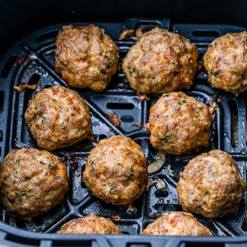 Crispy Air Fryer Meatballs | Clean Food Crush