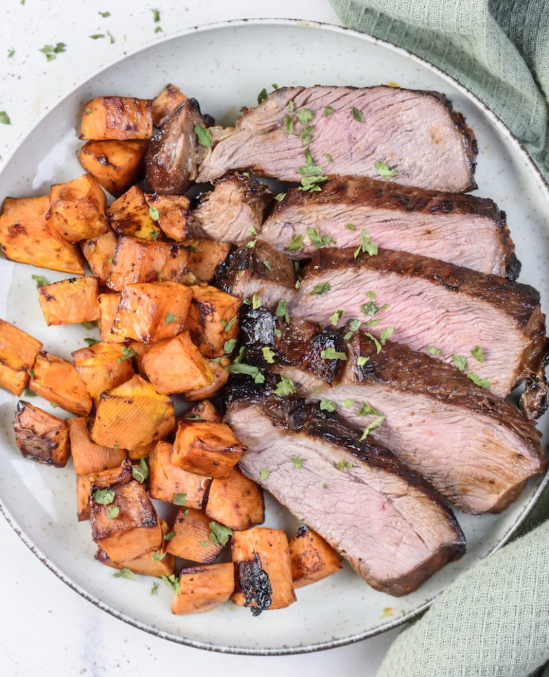 Air Fryer Pot Roast + Sweet Potatoes Clean Food Crush