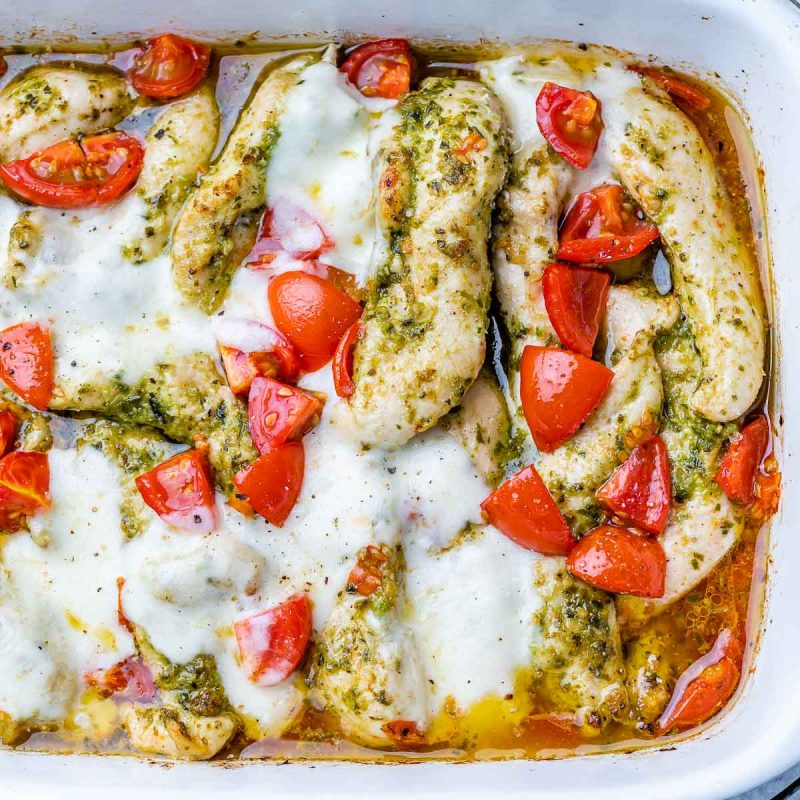 Baked Pesto Chicken | Clean Food Crush