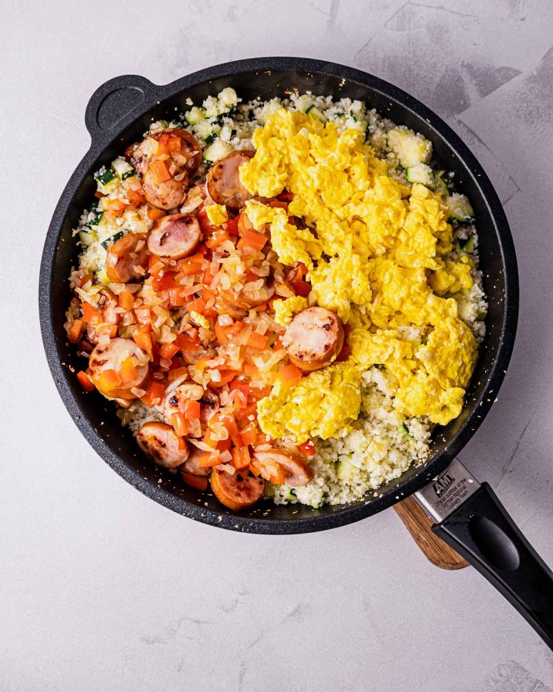 Sausage Cauliflower Fried “Rice” Clean Food Crush