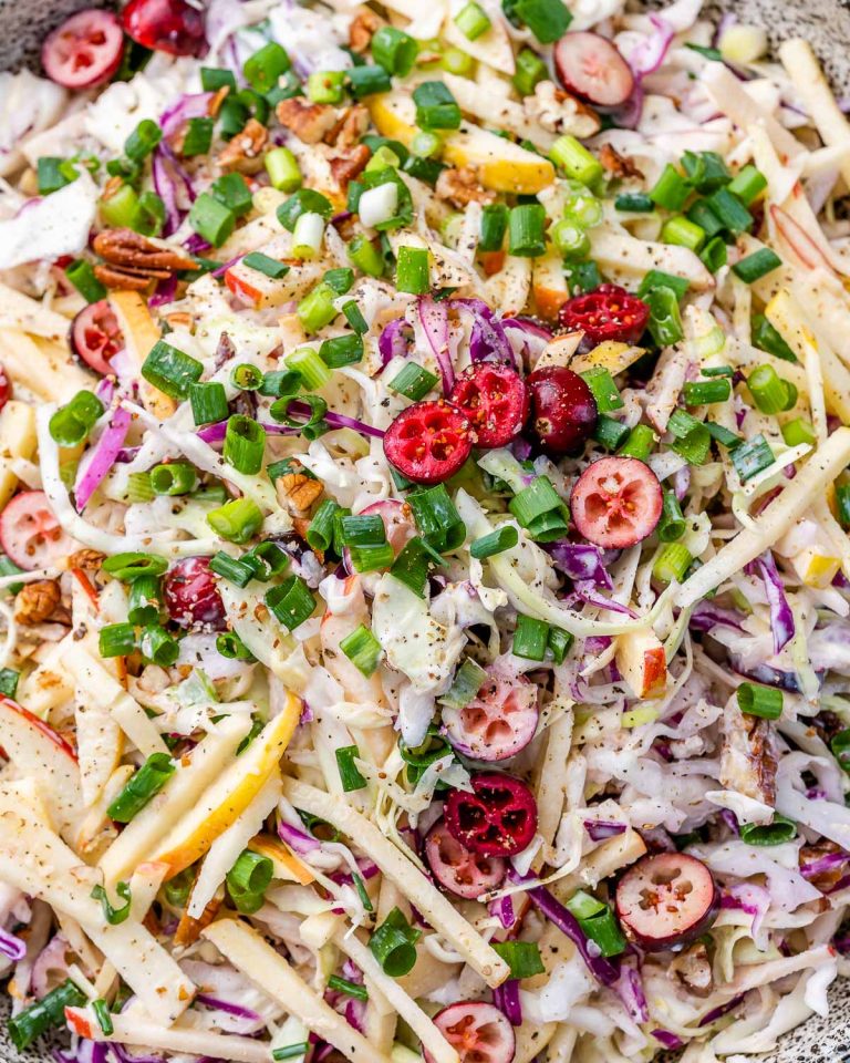 Cranberry Apple Coleslaw | Clean Food Crush