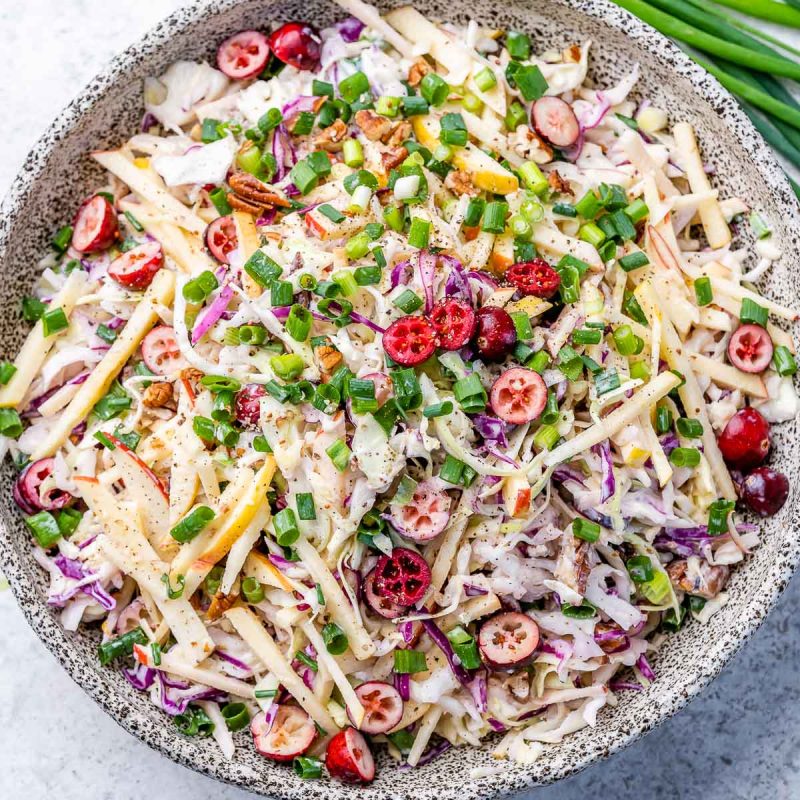 Cranberry Apple Coleslaw | Clean Food Crush