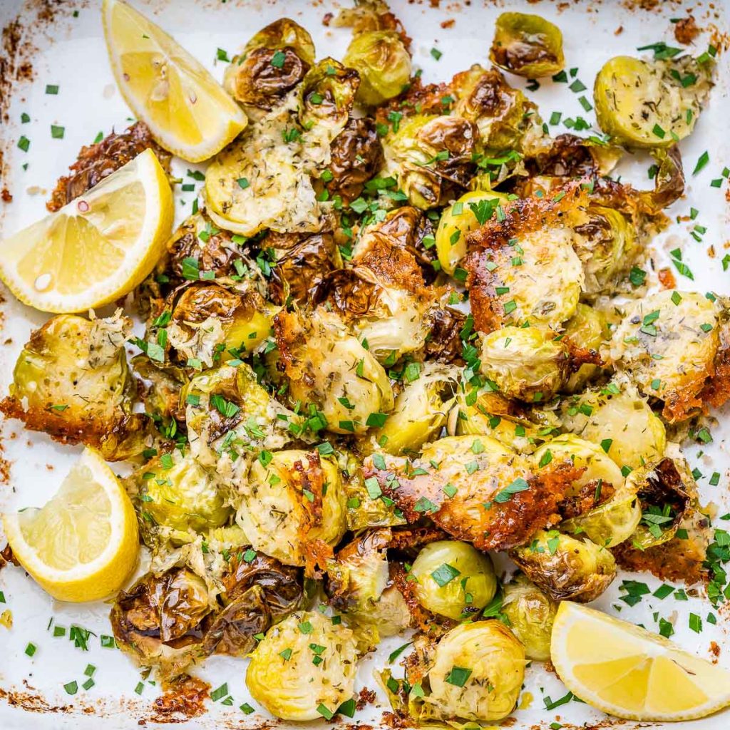 ParmesanCrusted Brussel Sprouts Clean Food Crush