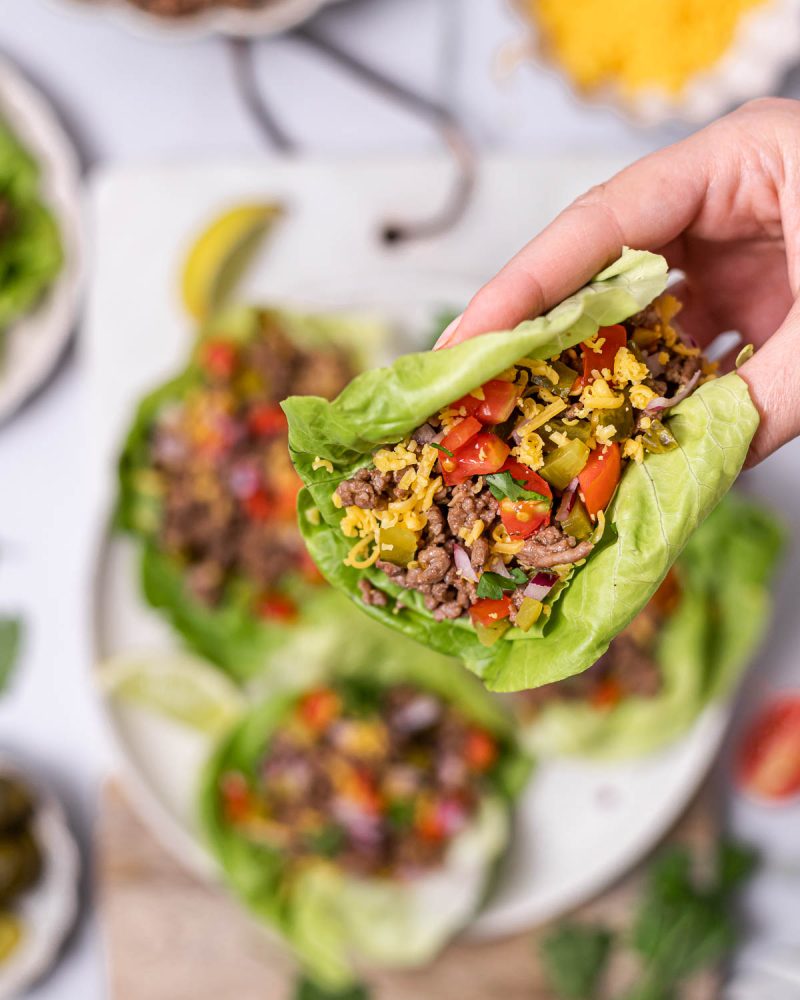 Quick Cheeseburger Lettuce Wraps | Clean Food Crush