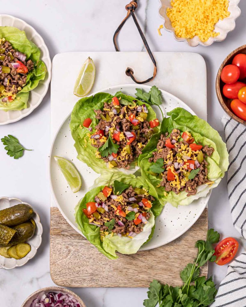 Quick Cheeseburger Lettuce Wraps Clean Food Crush