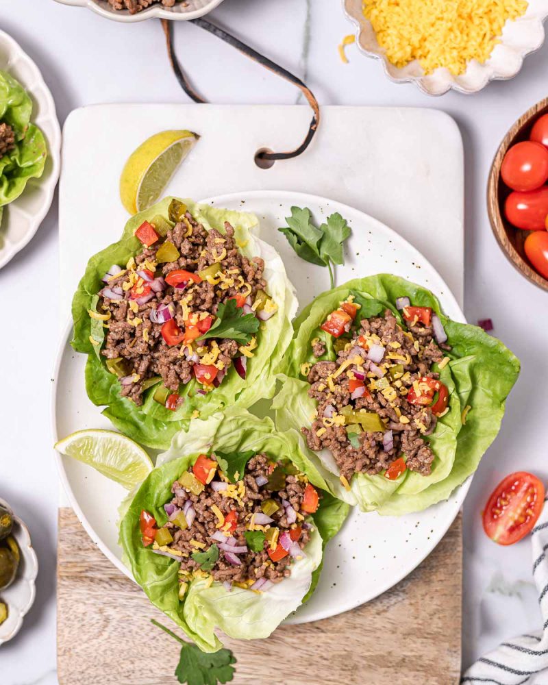 Quick Cheeseburger Lettuce Wraps | Clean Food Crush