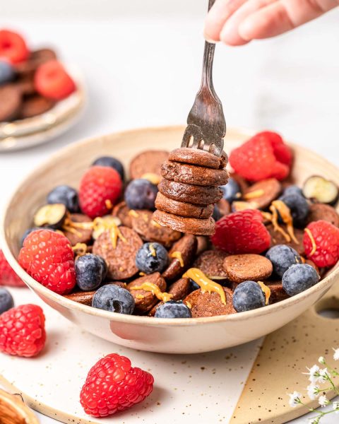 Mini Pancake “Cereal” Breakfast Bowls | Clean Food Crush