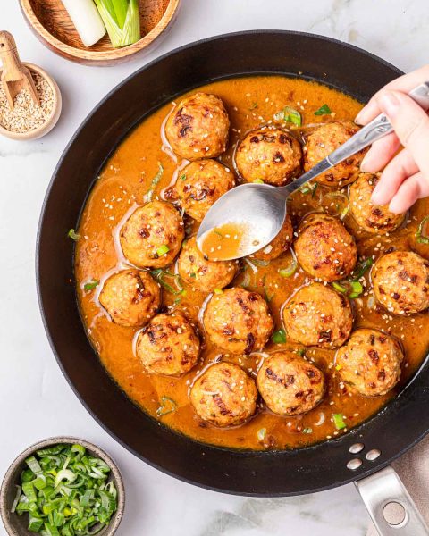 General Tso’s Meatballs | Clean Food Crush