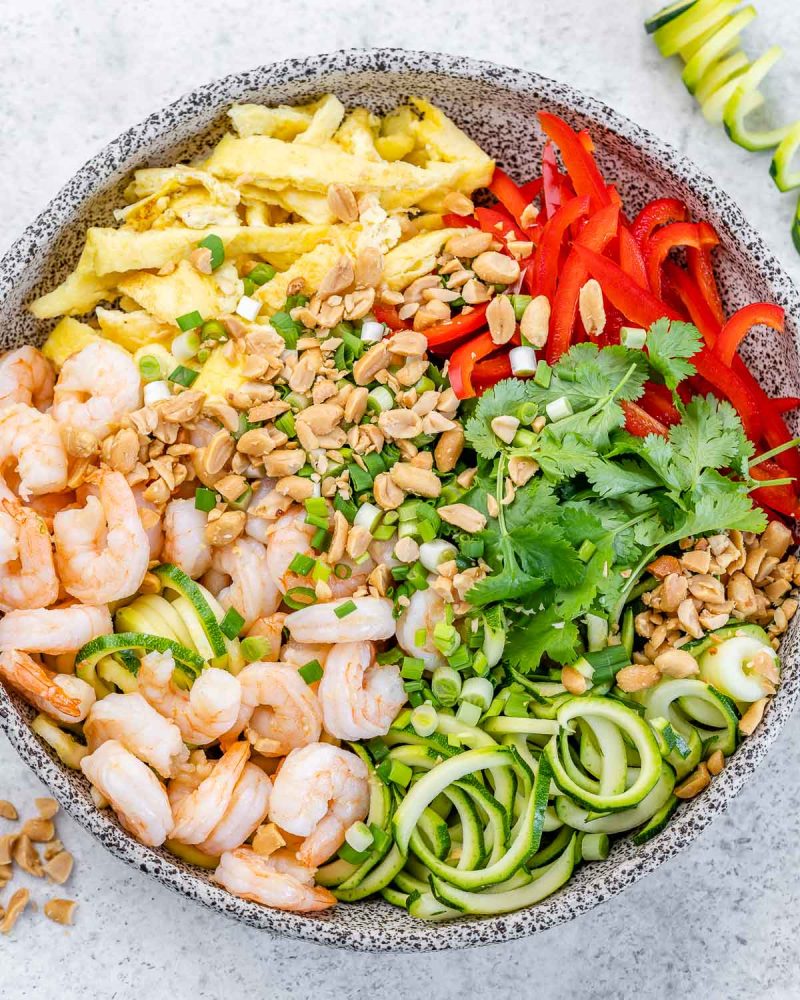 High Protein “Pad Thai” Inspired Zoodles | Clean Food Crush