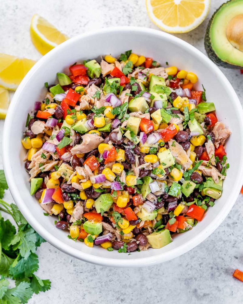 Quick Tex-Mex Loaded Tuna Salad | Clean Food Crush