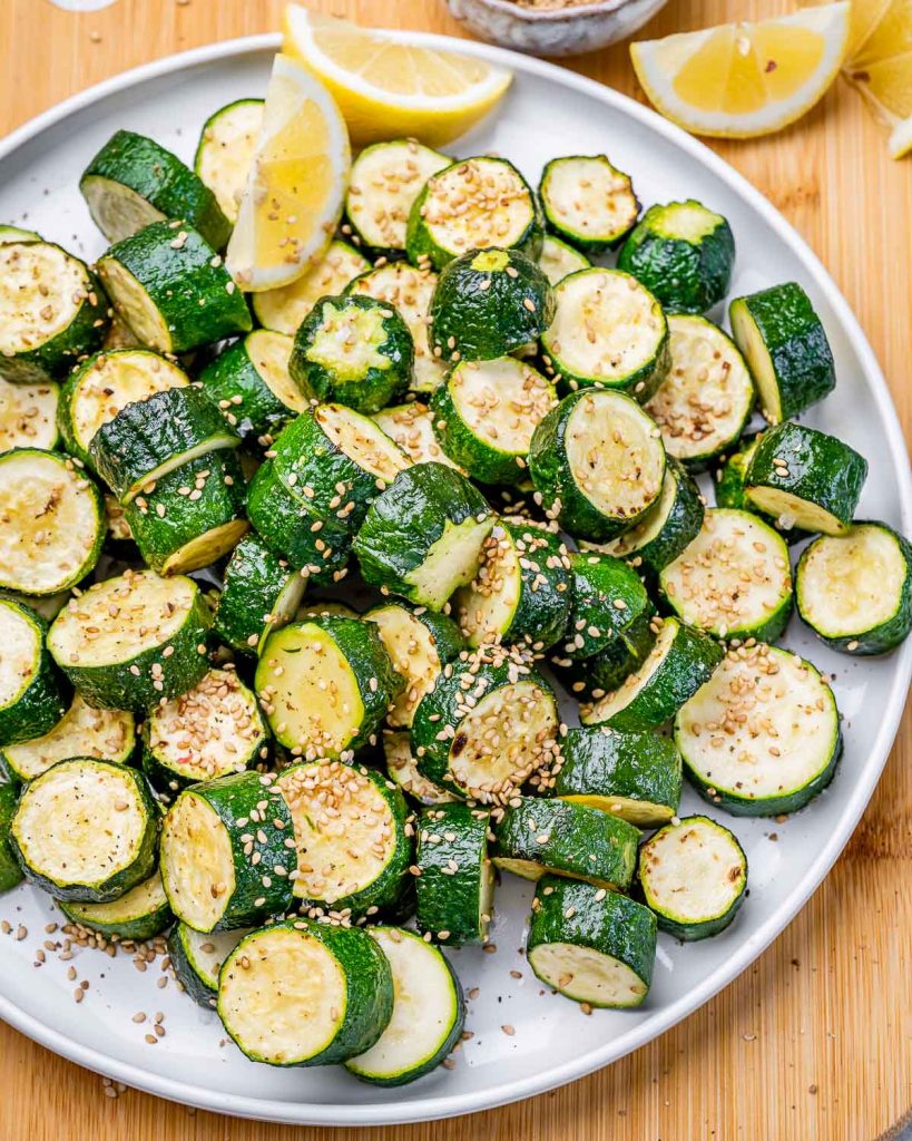 Sesame Roasted Baby Zucchini | Clean Food Crush