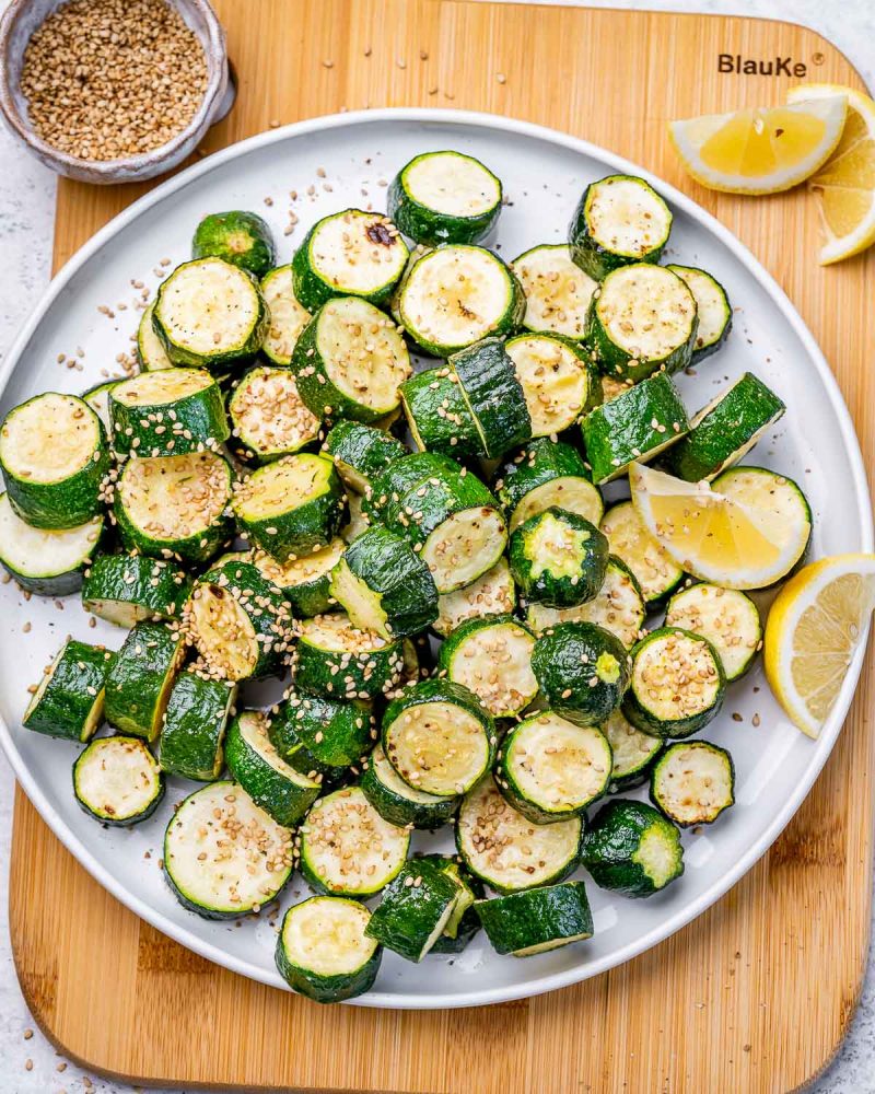 Sesame Roasted Baby Zucchini Clean Food Crush