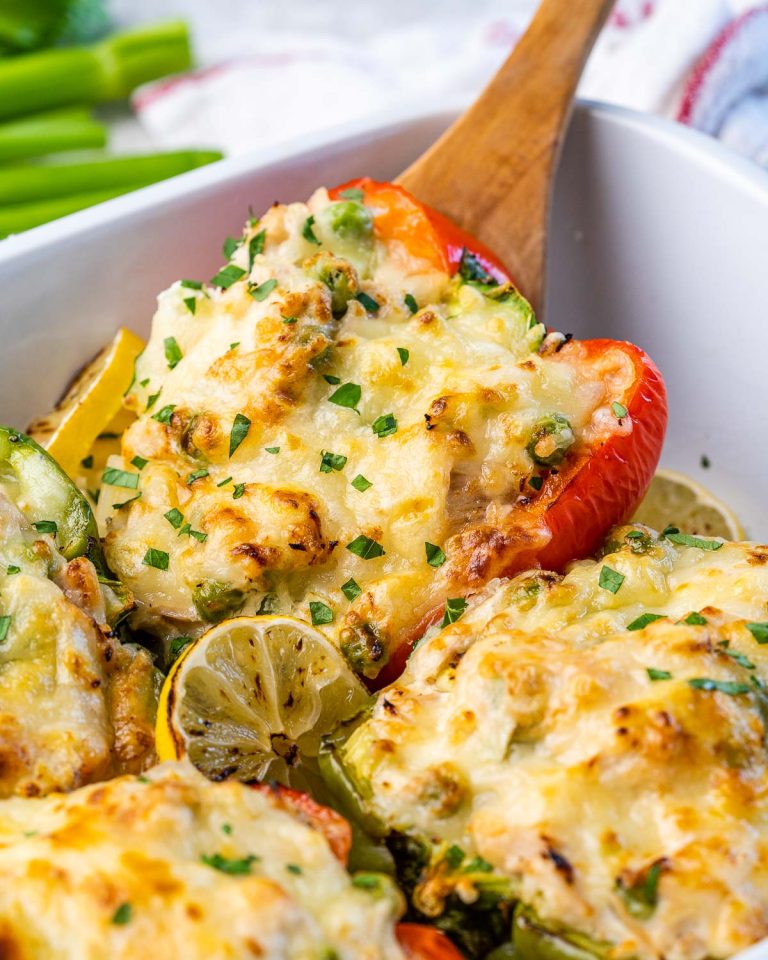 Tuna Melt Stuffed Peppers Clean Food Crush