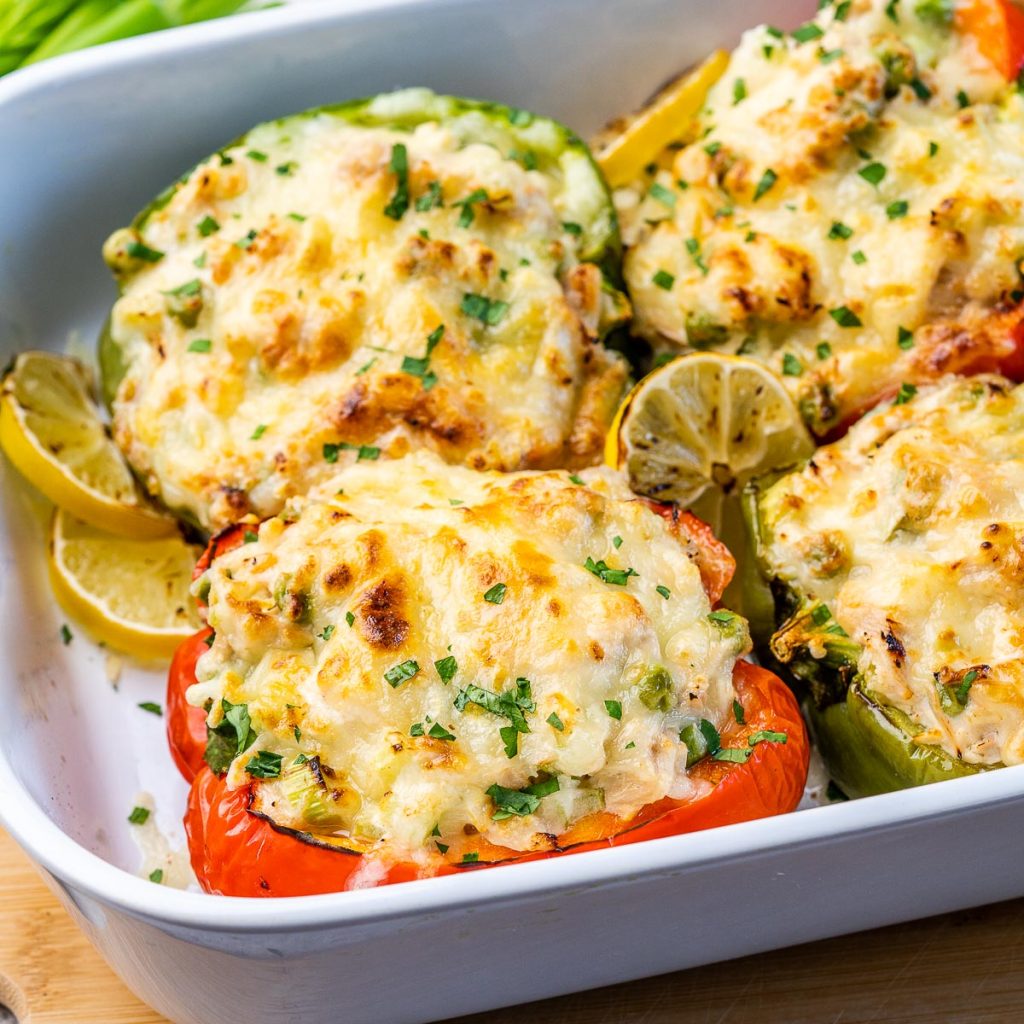 Tuna Melt Stuffed Peppers Clean Food Crush
