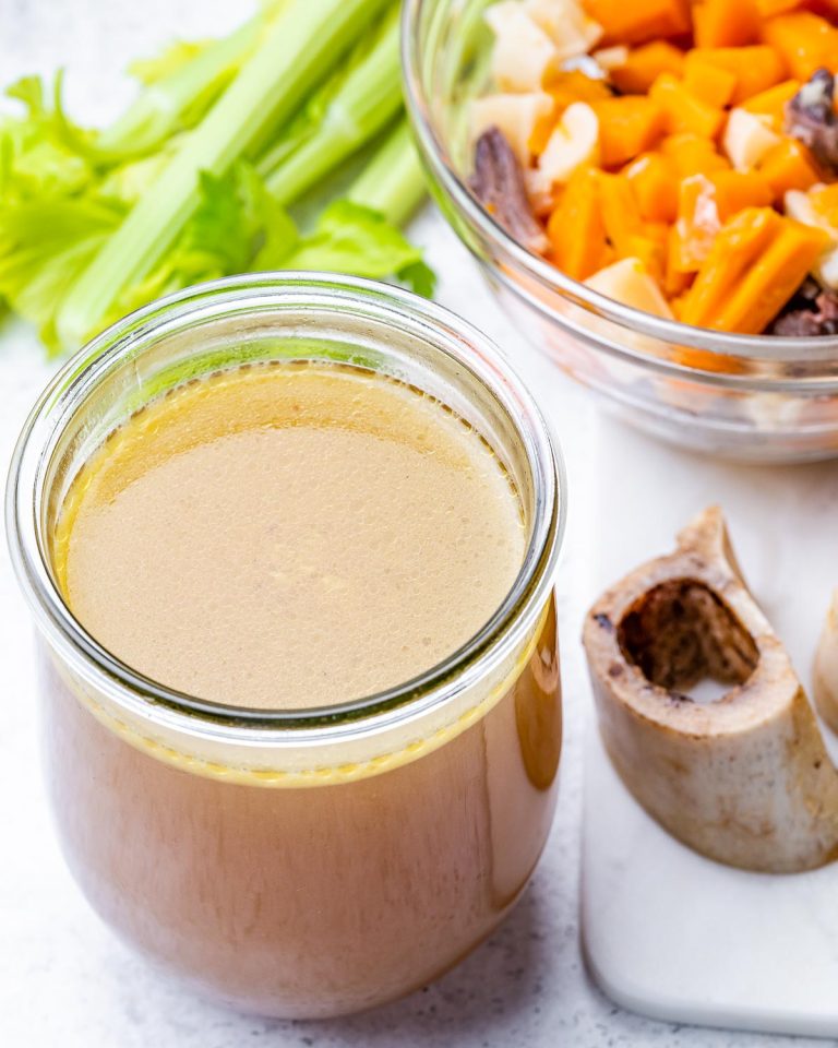 Homemade Roasted Beef Bone Broth 🍖 Clean Food Crush