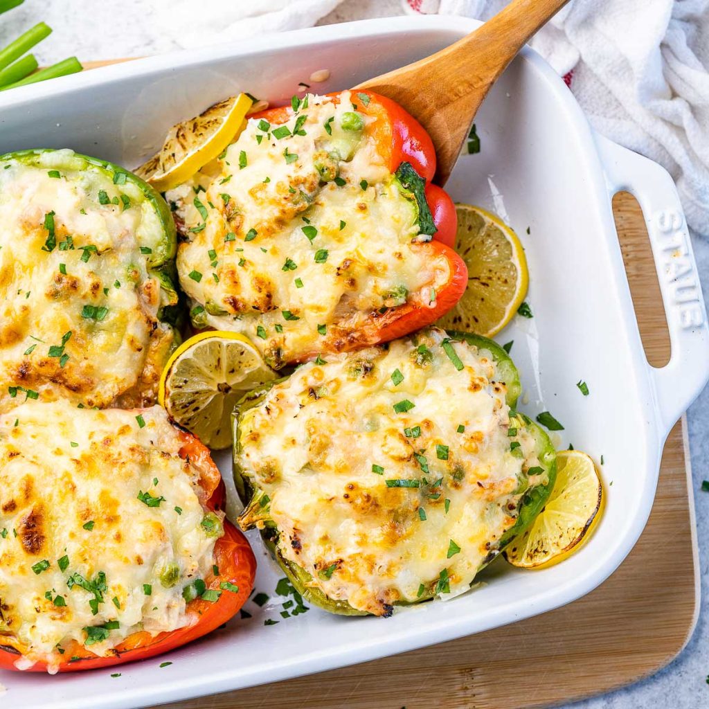 Tuna Melt Stuffed Peppers Clean Food Crush